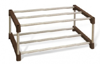 Обувница SHEFFILTON Полка для обуви SHT-SR3-P коричневый/дуб светлый глянц.