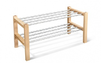 Обувница SHEFFILTON Полка для обуви Альберо SHT-SR9 прозрач лак/алюм.металлик