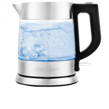 Чайник электрический Kitfort КТ-647 нерж/черный