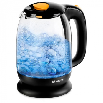 Чайник электрический Kitfort КТ-625-4 черный/желтый