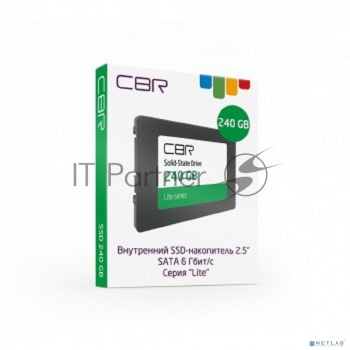 Накопитель SSD CBR Lite, 2.5", 240Gb, SATA III, R/W 550/520
