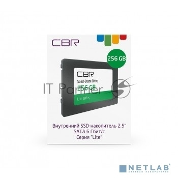 Накопитель SSD CBR SSD-256GB-2.5-LT22, 256Gb, SATA III, 2.5", R/W 550/520