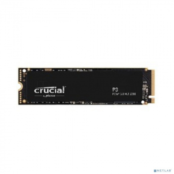 Накопитель SSD Crucial P3, 1Tb, M.2 2280, PCIe 3.0 x4, NVMe, R/W 3500/3000