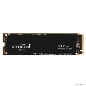 Накопитель SSD Crucial P3 Plus, 2Tb, PCIe 4.0 x4, M.2 2280, NVMe, R/W 5000/4200