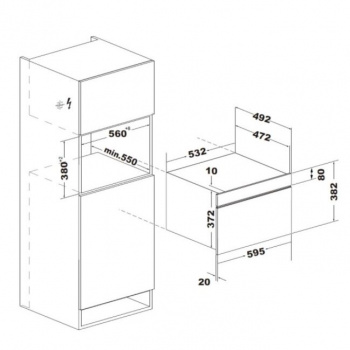 Печь свч встраиваемая Weissgauff BMWO-349 DBSX Touch