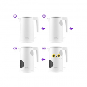 Чайник электрический Kitfort КТ-6185 1.7л. белый (корпус нерж)