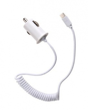 Зарядное устройство от прикуривателя 12-24в EXPLOYD EXPLOYD EX-Z-317 Автомобильное ЗУ TYPE-C 1M 1А бел