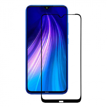 Защитное стекло - для Xiaomi Redmi Note 8 5D Чёрный