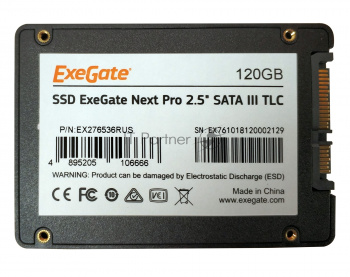 Накопитель SSD ExeGate NextPro UV500TS60, 60Gb, 2.5", SATA III, R/W 450/400