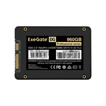 Накопитель SSD ExeGate NextPro UV500TS960, 960Gb, 2.5", SATA, R/W 557/512