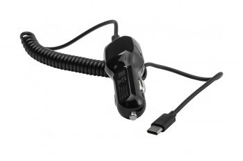 Зарядное устройство от прикуривателя 12-24в Harper HARPER CCH-3118 АЗУ 2.1A + кабель TYPE-C черный