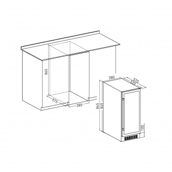 Винный шкаф ZUGEL ZCWI310DB