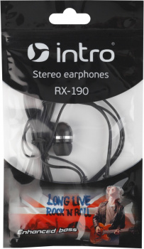 Наушники проводные Intro RX-190 Чёрный