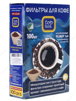 Для кофеварки TopHouse 390629 фильтры для кофе 100 шт
