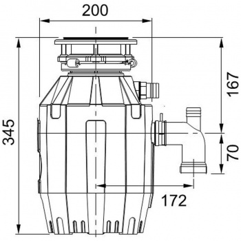 Измельчитель пищевых отходов FRANKE Turbo Elite TE-50 134.0535.229