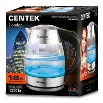 Чайник электрический Centek СТ-0059 London нерж