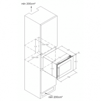 Винный шкаф Climadiff CBI28S1B