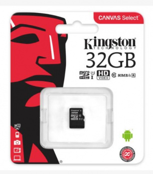 Карта памяти Kingston micro SDHC 32 Gb+ Сlass 10 UHS-I 80MB/s