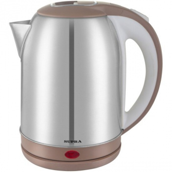 Чайник электрический Supra KES-1825 серебристый/бежевый