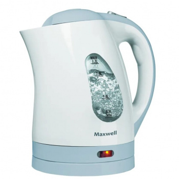 Чайник электрический Maxwell MW-1014 B белый/голубой