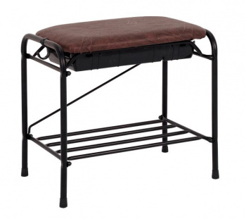 Обувница ЗМИ Подставка для обуви 45см,2п.ПДОсСя390Ч с ящиком 73506