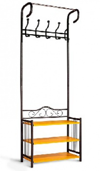 Прихожая SHEFFILTON Вешалка M-306 металл/ЛДСП черный муар/бук