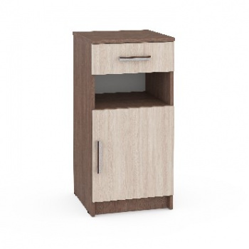 Прихожая МЕБЕЛЬ-КОМПЛЕКС Тумба с ящиком и дверкой Агат Шимо ЯсеньТемный/Шимо Ясень Светлый (1 пак)