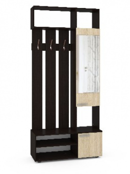 Прихожая МЕБЕЛЬ-КОМПЛЕКС Шкаф МЦН Милан Венге/Дуб Сонома (3 пак)