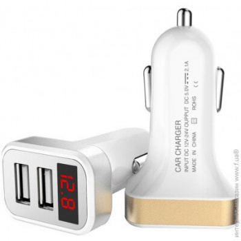 Зарядное устройство от прикуривателя 12-24в Hoco Z3 2USB 2.1A