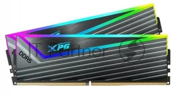 Оперативная память XPG Caster, DDR5, 32GB (2x16GB), 6400MHz, CL32, DIMM, с радиаторами, ARGB, серый