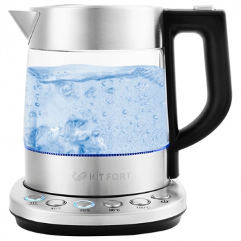 Чайник электрический Kitfort КТ-648 нерж/черный