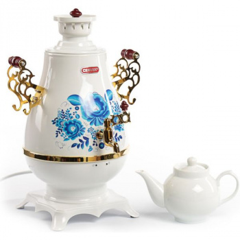 Чайник электрический Centek CT-0092 A (белый+рисунок+золото)