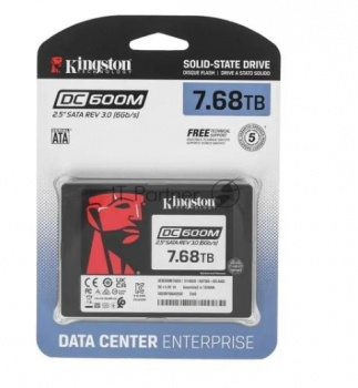 Накопитель SSD Kingston DC600M, 7680 ГБ, SATA III, R/W 560/530 МБ/с