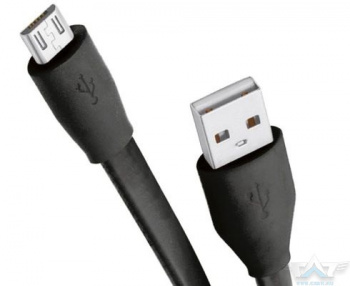Кабель OLMIO 038658 USB 2.0 - microUSB, 1м, 2.1A, плоский Чёрный