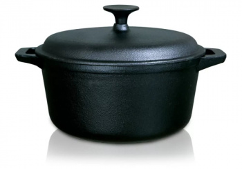 Кастрюля LARA LR02-704 чугун. 5.5л