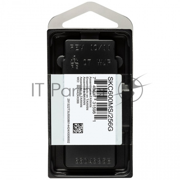 Накопитель SSD Kingston KC600, 256GB, mSATA, R/W 550/500