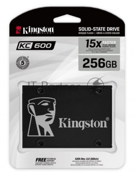 Накопитель SSD Kingston KC600, 256GB, SATA III, 2.5", R/W 550/500