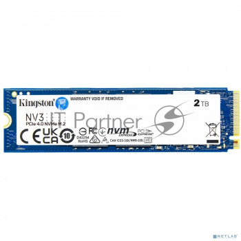 Накопитель SSD Kingston NV3, 2000GB, M.2 2280, PCIe 4.0 x4, NVMe, R/W 6000/5000