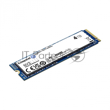 Накопитель SSD Kingston NV3, 4000GB, M.2 2280, PCIe 4.0 x4, NVMe, R/W 6000/5000