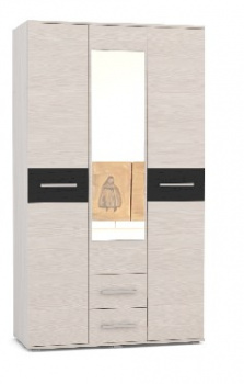 Шкаф МЕБЕЛЬ-КОМПЛЕКС Лайн Шкаф 3-х ств с зерк.