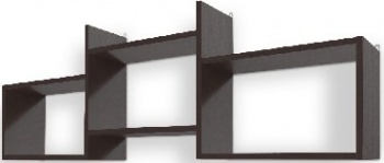 Полка VENTAL Кубик-6 венге