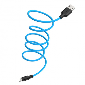 Кабель Hoco X21 Plus lightning 1м чёрно-синий
