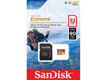 Карта памяти Kingston micro SDHC 32 Gb+ адаптер Сlass 10 UHS-I 90MB/s