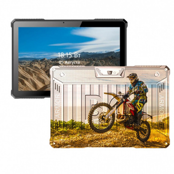Планшетный компьютер BQ  BQ-1083G Armor PRO PLUS, print 09 Чёрный