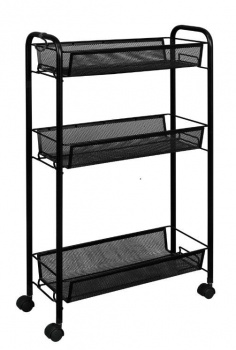 Этажерка ЗМИ Этажерка Ладья 1К черн.на колес.Э321Ч 66235