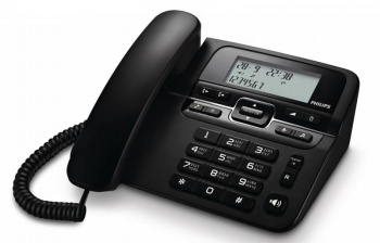 Телефон проводной Philips CRD200B/51 Чёрный