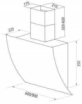 Вытяжка Maunfeld CASCADA TRIO