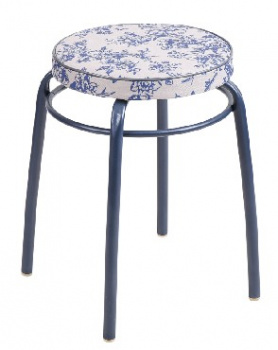 Табурет NIKA Табурет HAUSHALT в стиле Де Жуи/ сапфир НТ2/J