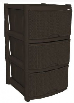 Акс.пласт.мебель BRANQ Комод универсальный Ajur 3-секционный венге BQ3783ВНГ