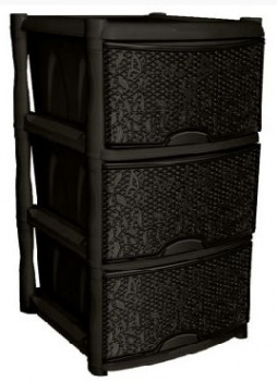 Акс.пласт.мебель BRANQ Комод универсальный Fiori 3-секционный венге BQ3770ВНГ